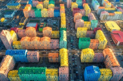 A Colorful Town In Ukraine Was Built to Resemble Lego Blocks