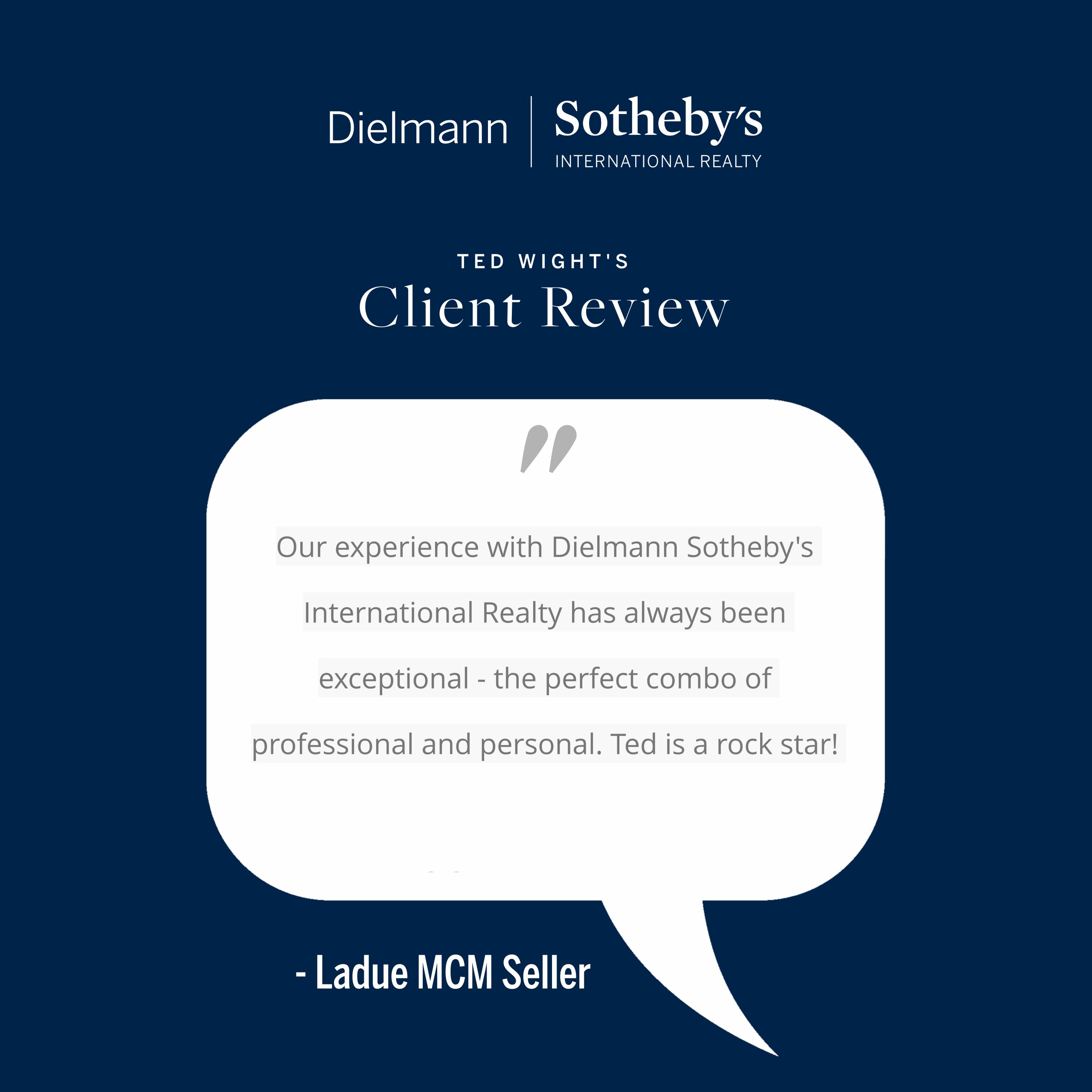 A Five Star Review From A Recent MCM Seller In Ladue